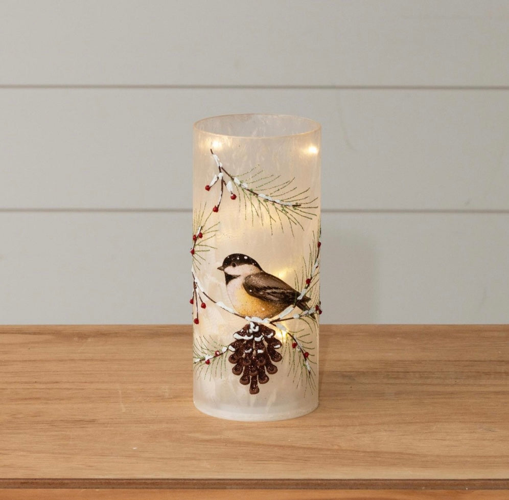 Chickadee frosted glass LED
