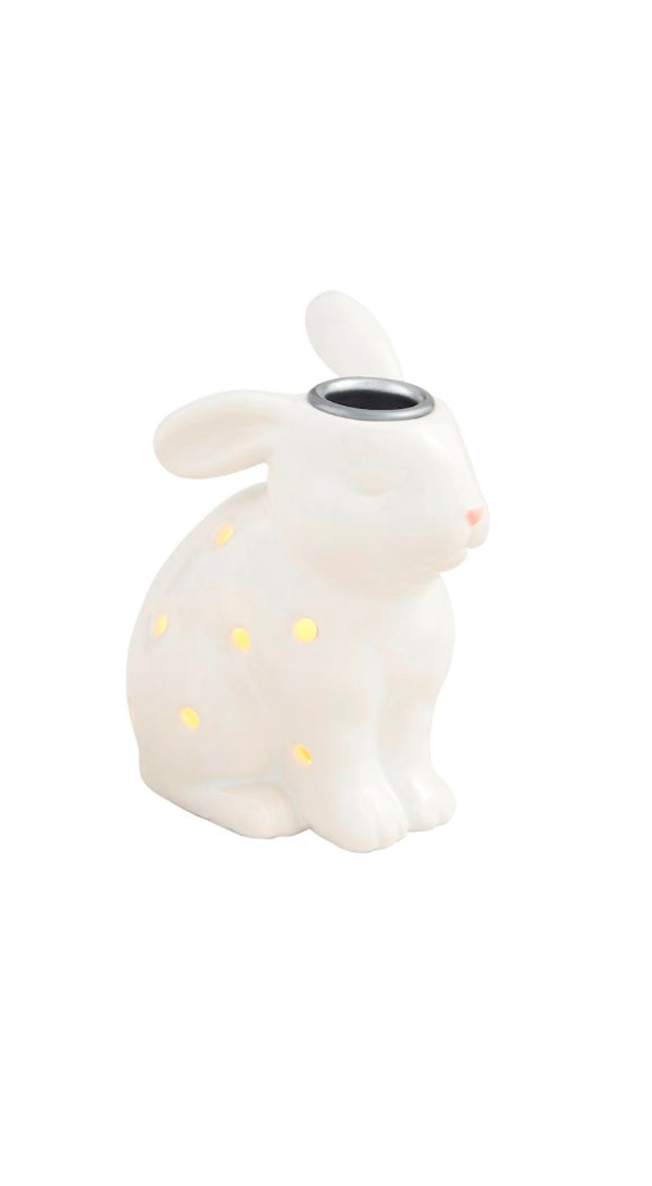 Small LED bunny mud pie