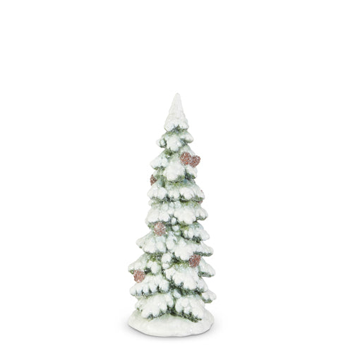 9" ICED TREE WITH PINECONES