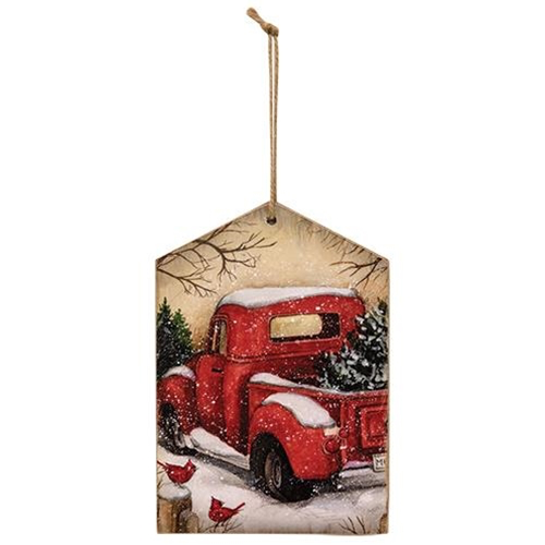 Red truck ornament