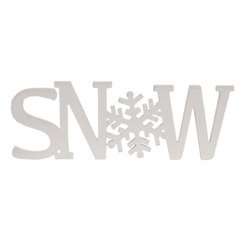 Glittered snow sign