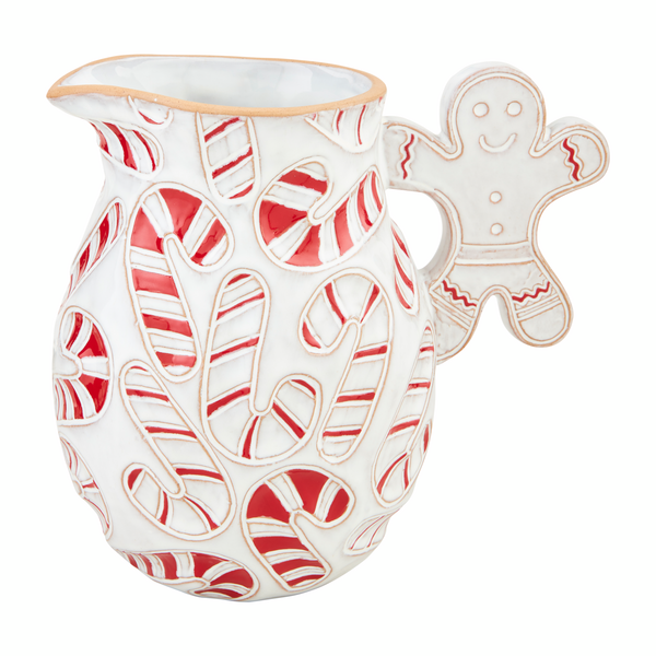 Mud pie candy cane pitcher