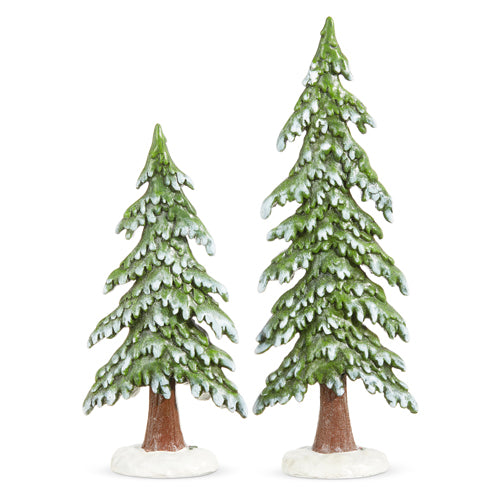 SNOWY GREEN TREES