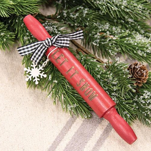 Let It Snow Wooden Rolling Pin