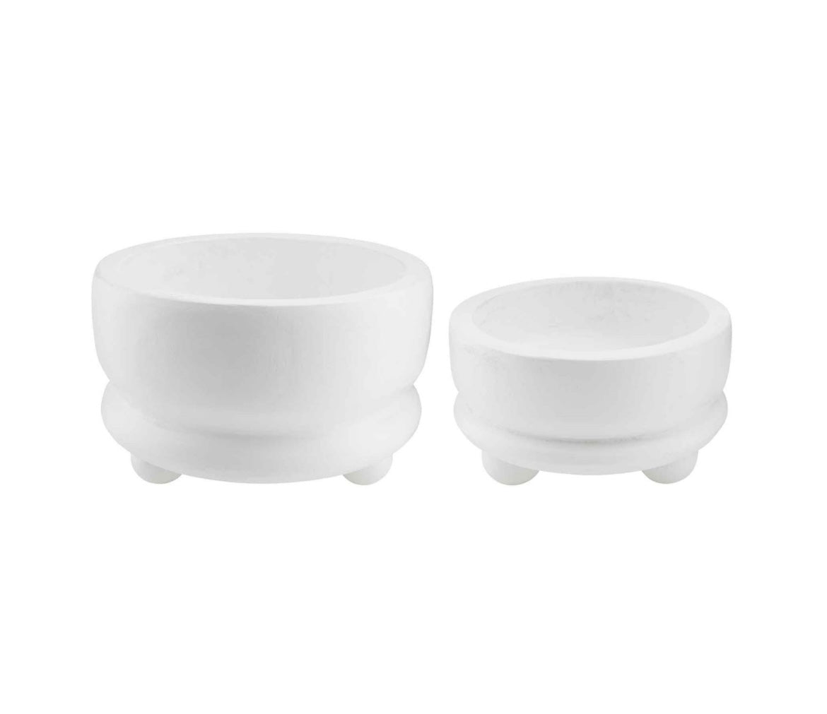 White footed bowls mud pie asst