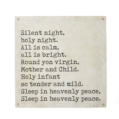 20" SILENT NIGHT PAPER TAPESTRY