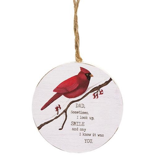 Cardinal “dad” ornament