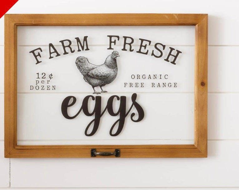 Window farm fresh eggs