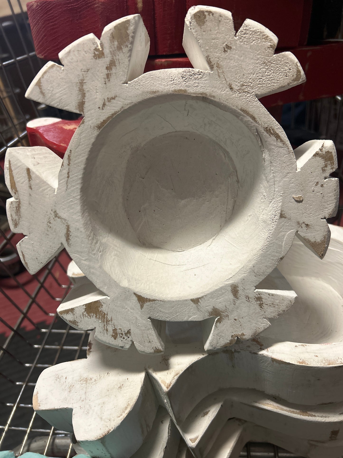 White snowflake dough bowl