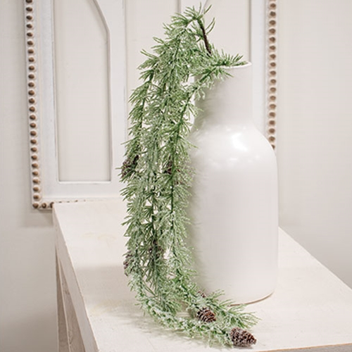 Cascading Icy Pine Spray w/Cones, 44"