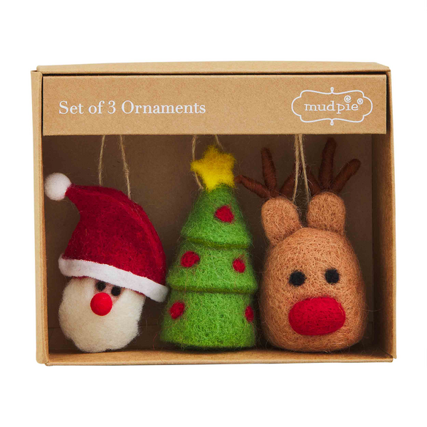 Mud pie ornaments set/3
