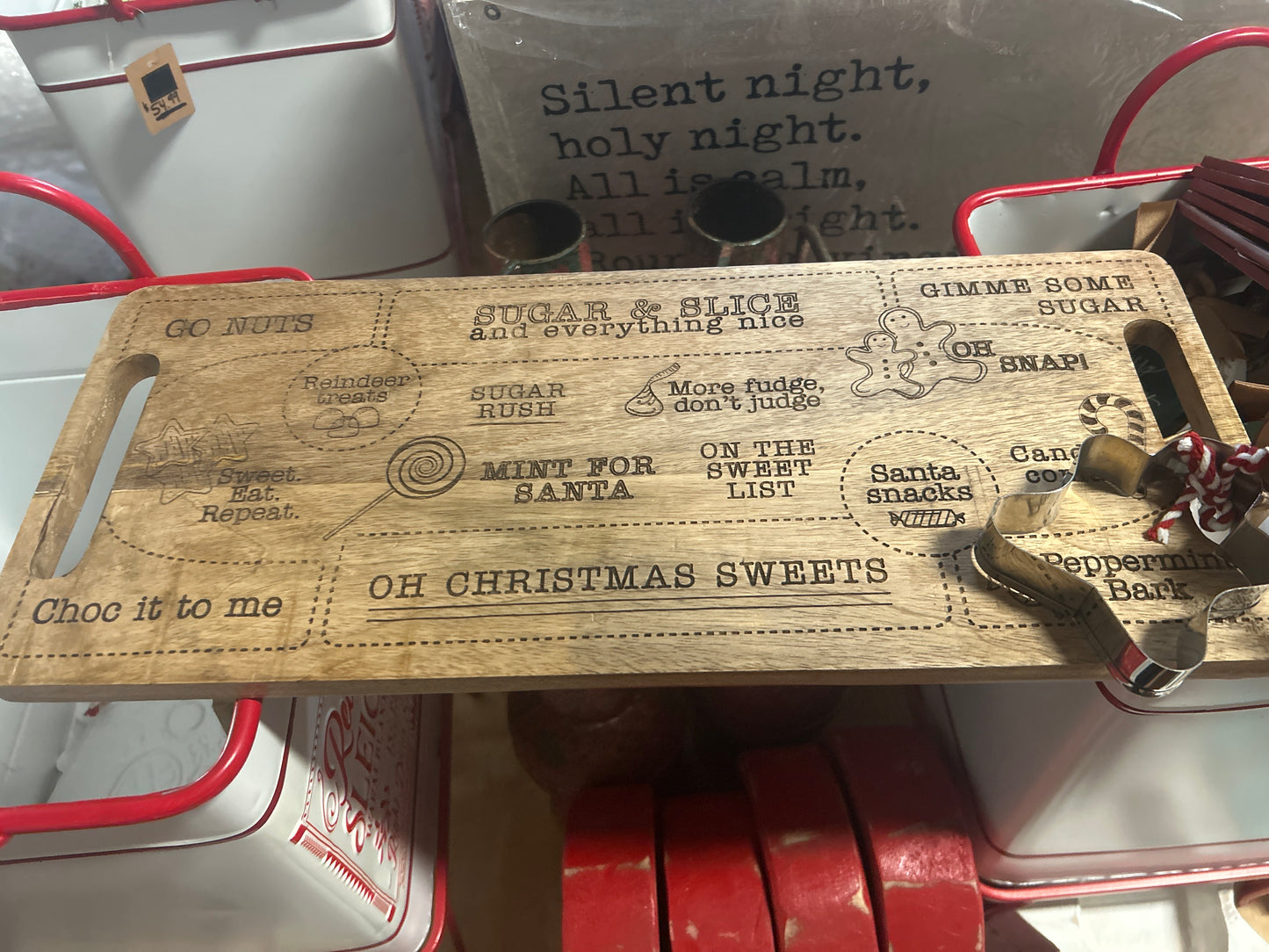 Holiday sweets board mud pie
