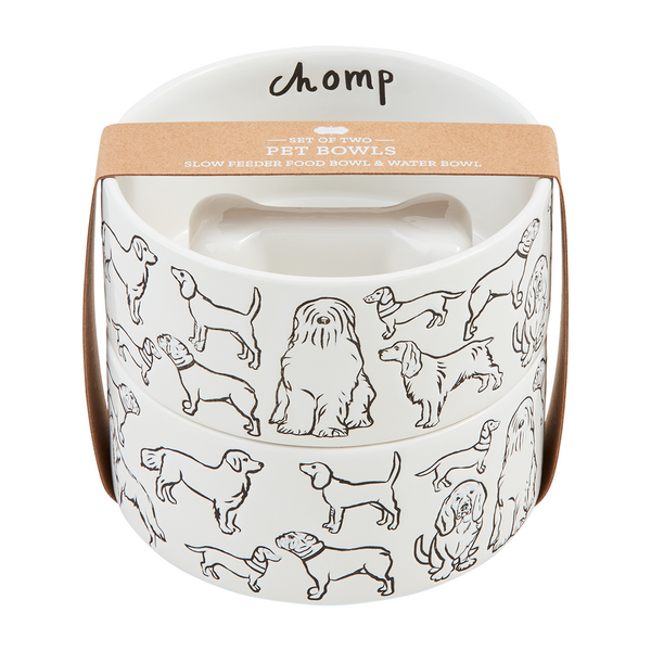 Mud pie dog bowl set
