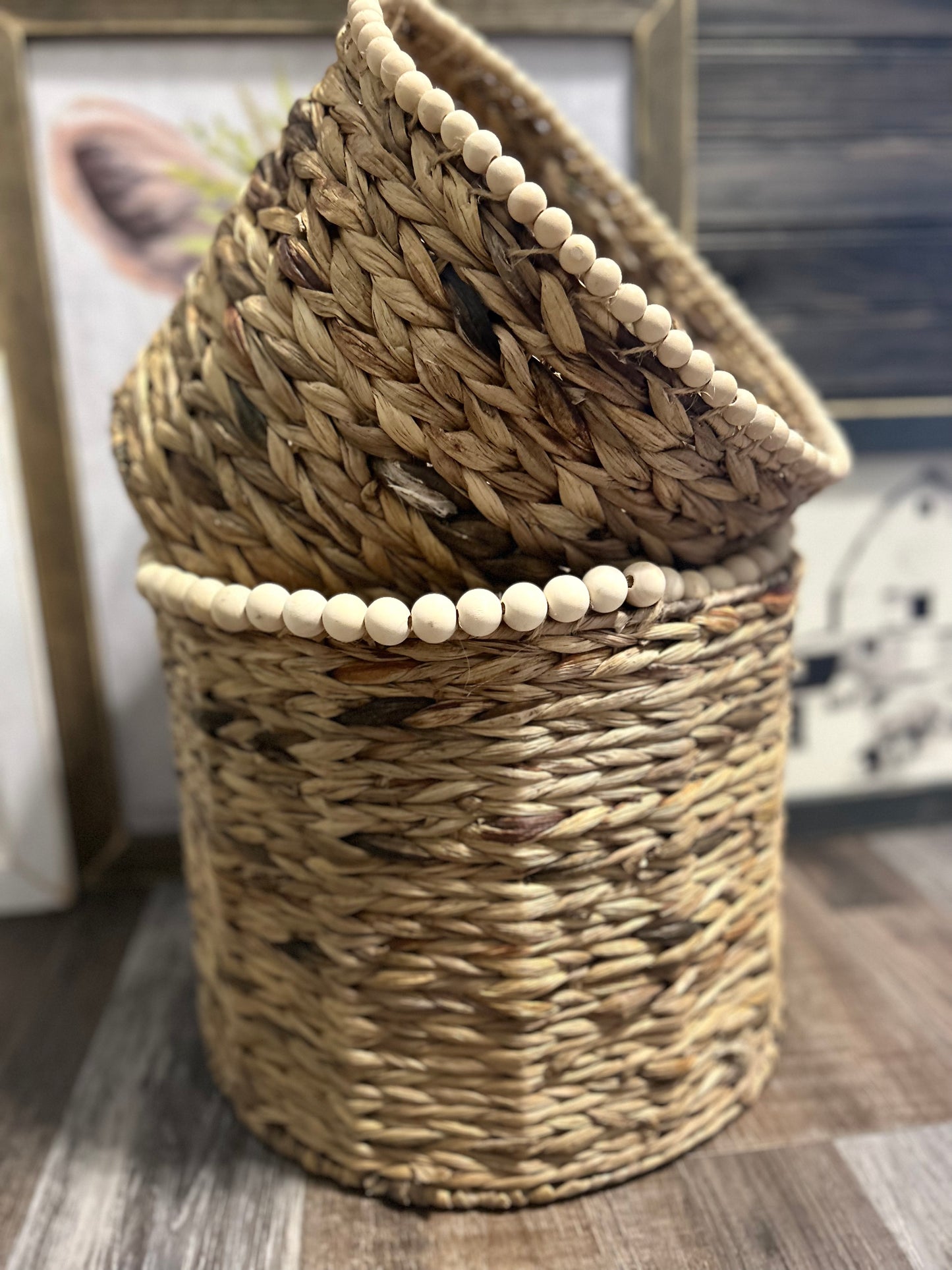 Mud pie beaded basket