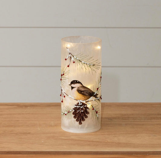 Chickadee frosted glass LED