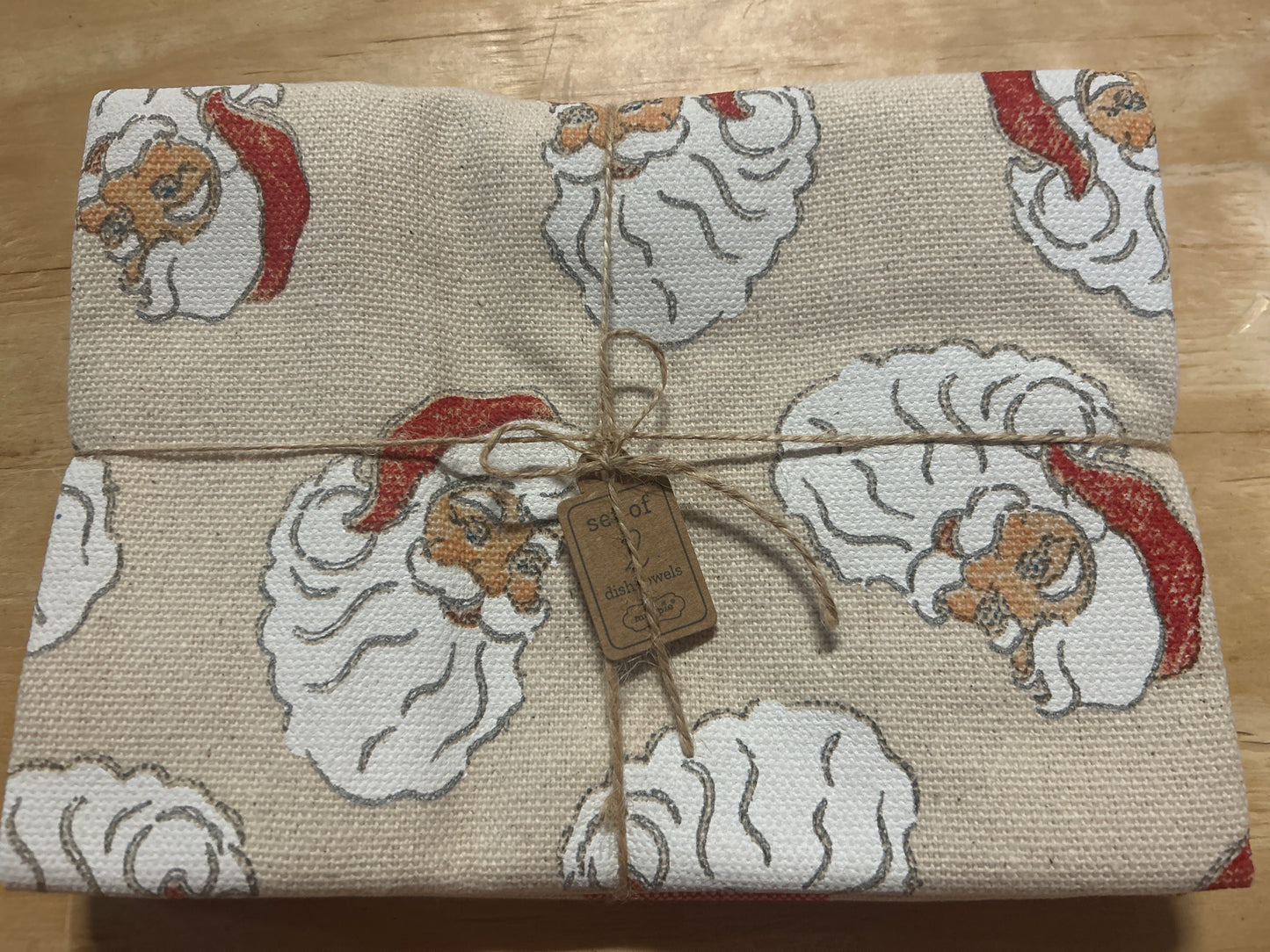 Santa towel set/2 mud pie