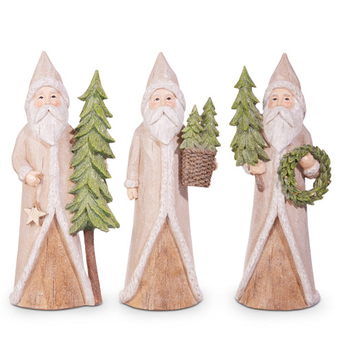 10.25" NATURAL SANTA WITH TREE