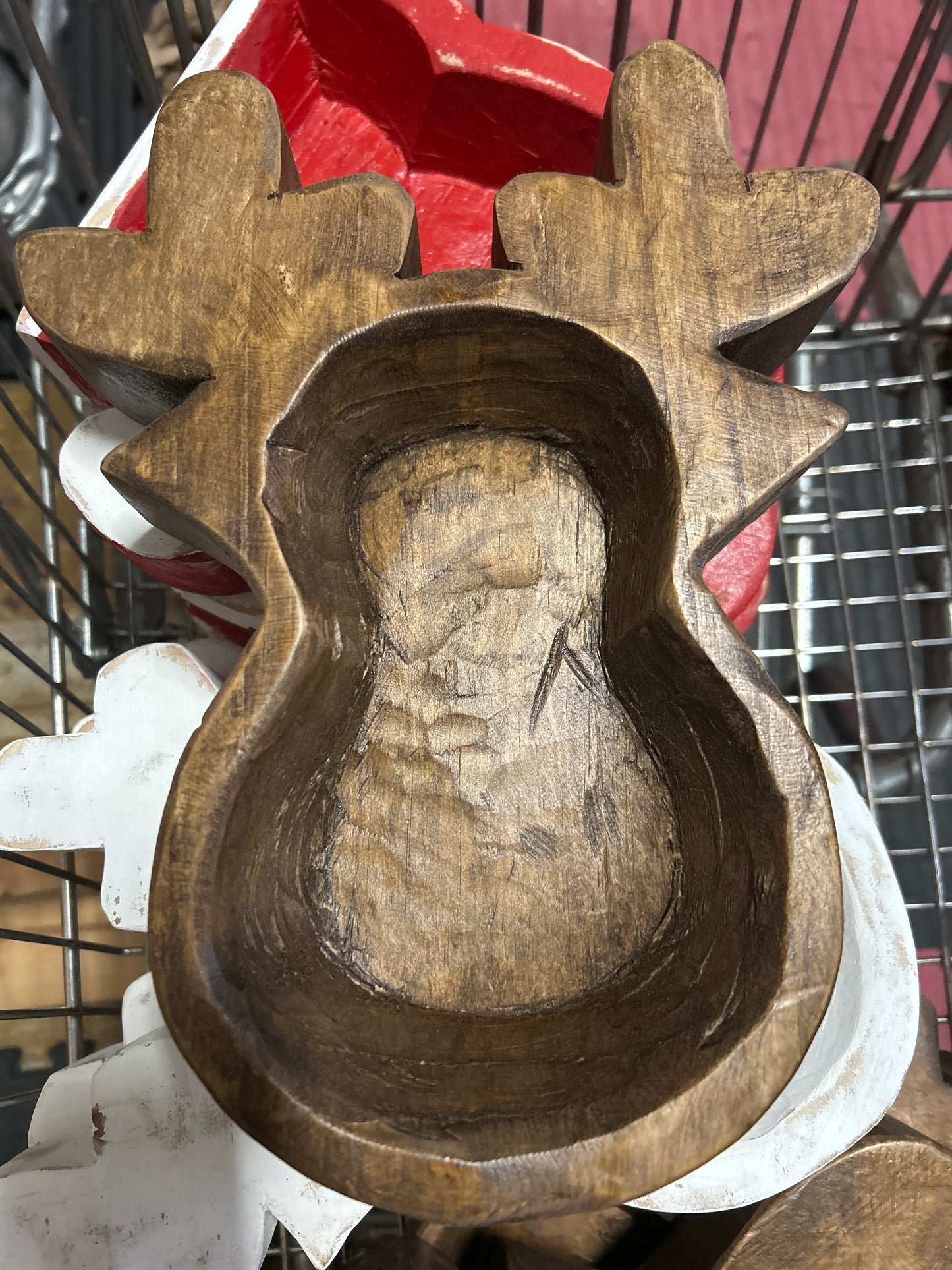 Brown reindeer dough bowl