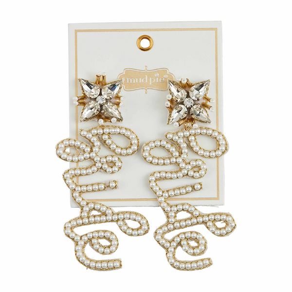 Bride mud pie earrings