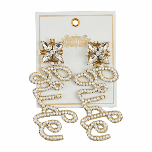 Bride mud pie earrings
