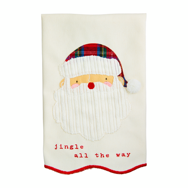 Light up Santa mud pie towel