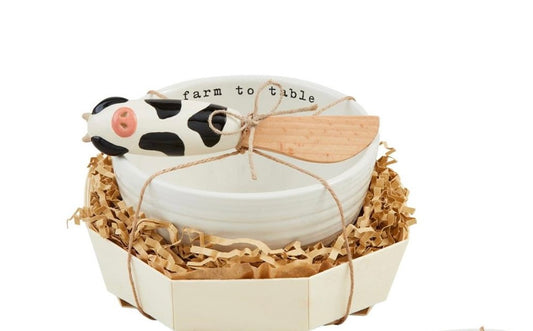 Mud pie cow tidbit set