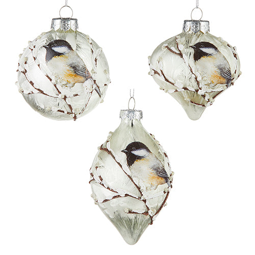 CHICKADEE ORNAMENT ASST