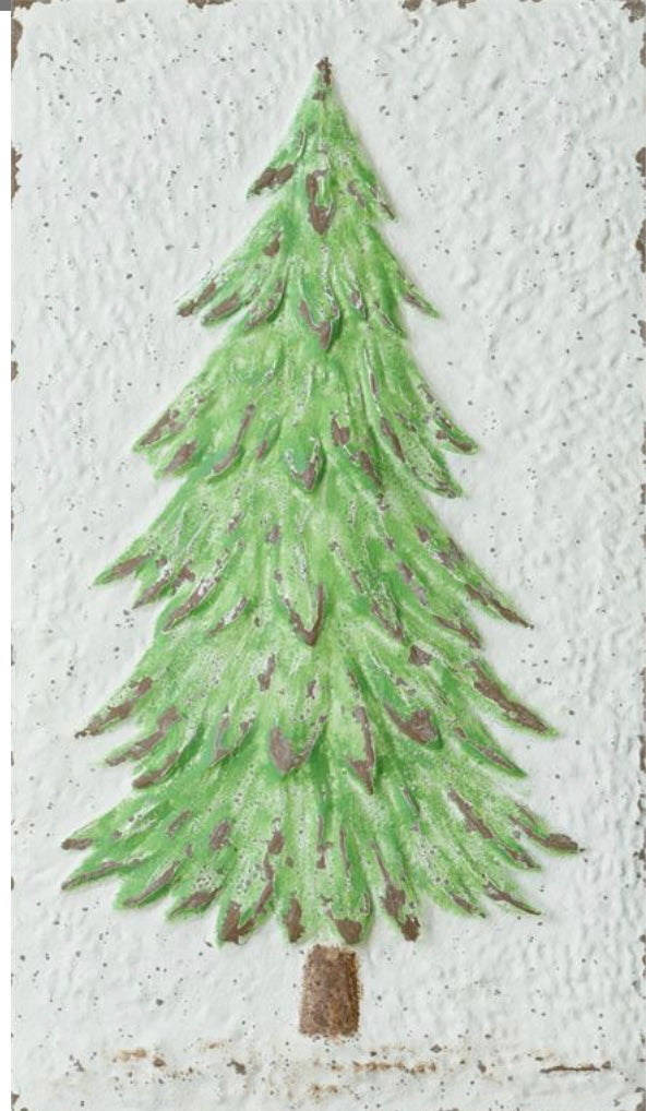Embossed tree print