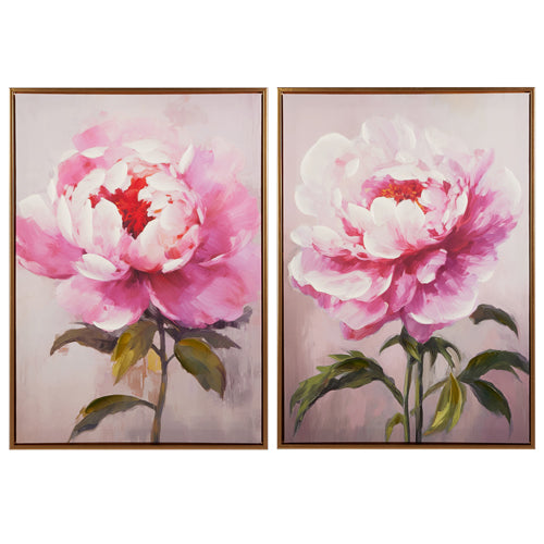 28in pink peony frame asst