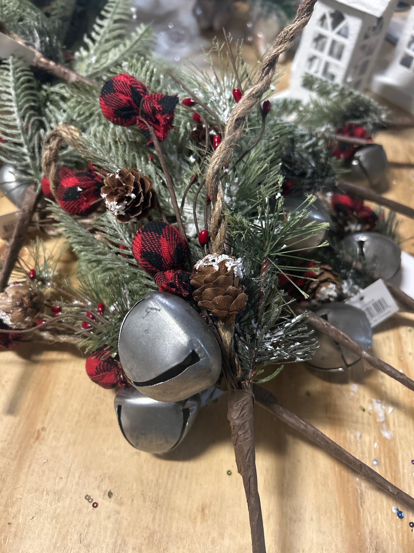Buffalo plaid bell stem