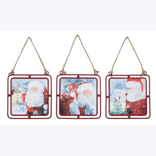 Santa ornament asst.