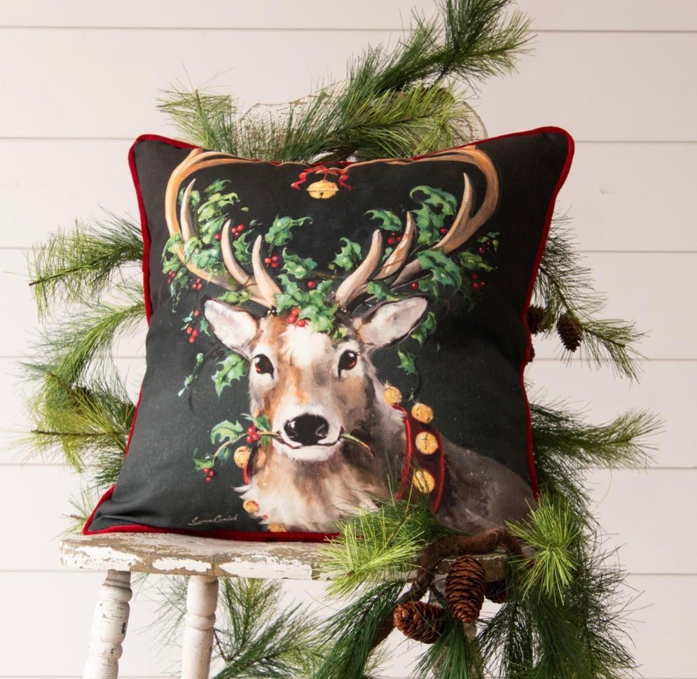 Double sided pillow deer