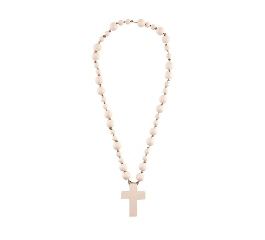 Pink mud pie cross beads