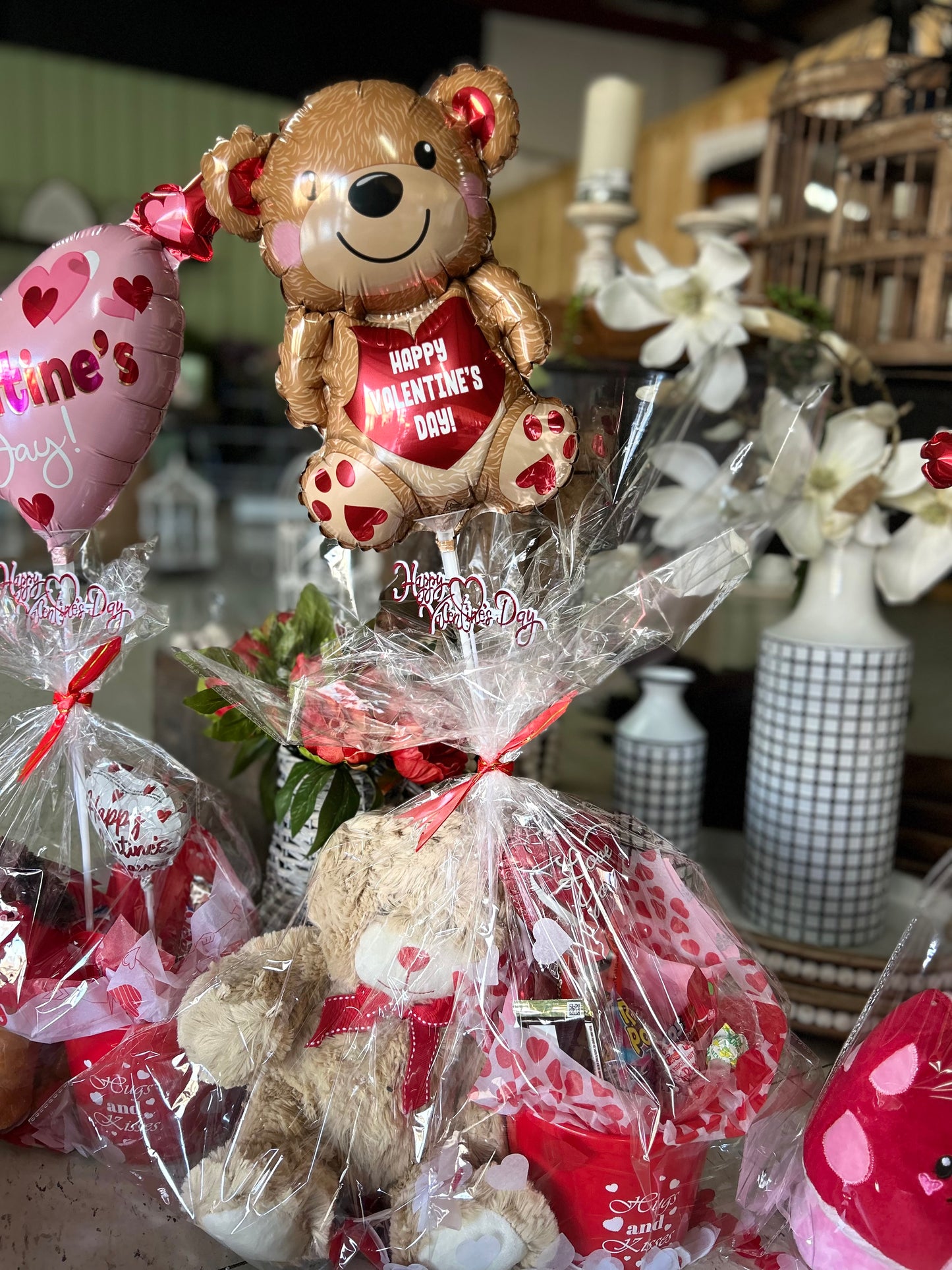 Bear Valentine’s Day gift basket
