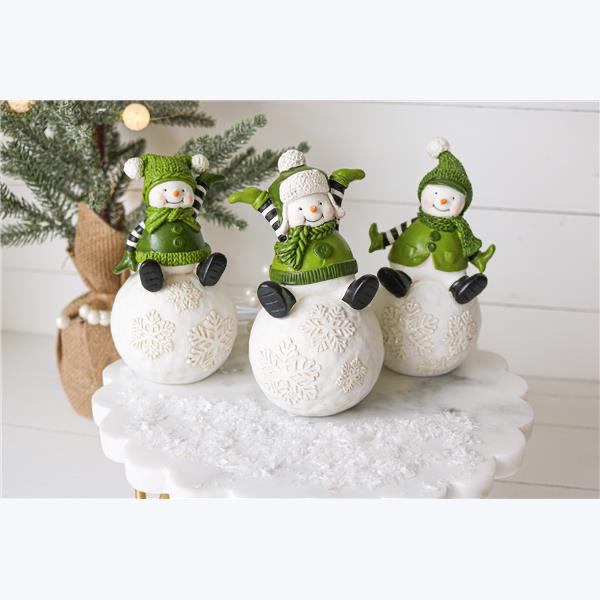Snowman on snowball asst.