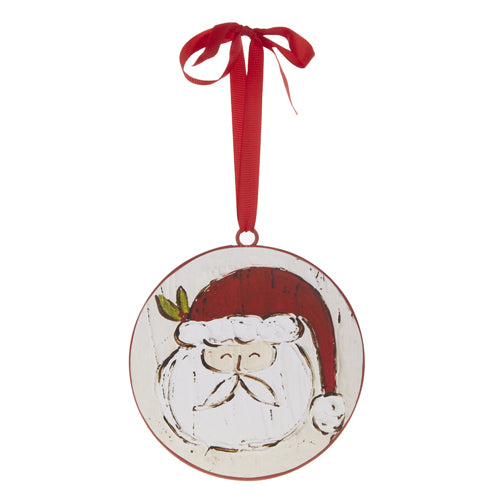 Santa disc ornament