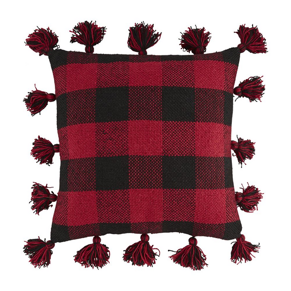 Plaid mud pie pillow