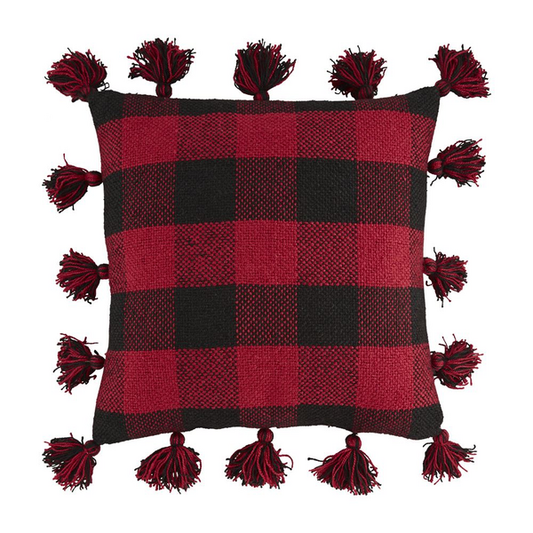 Plaid mud pie pillow