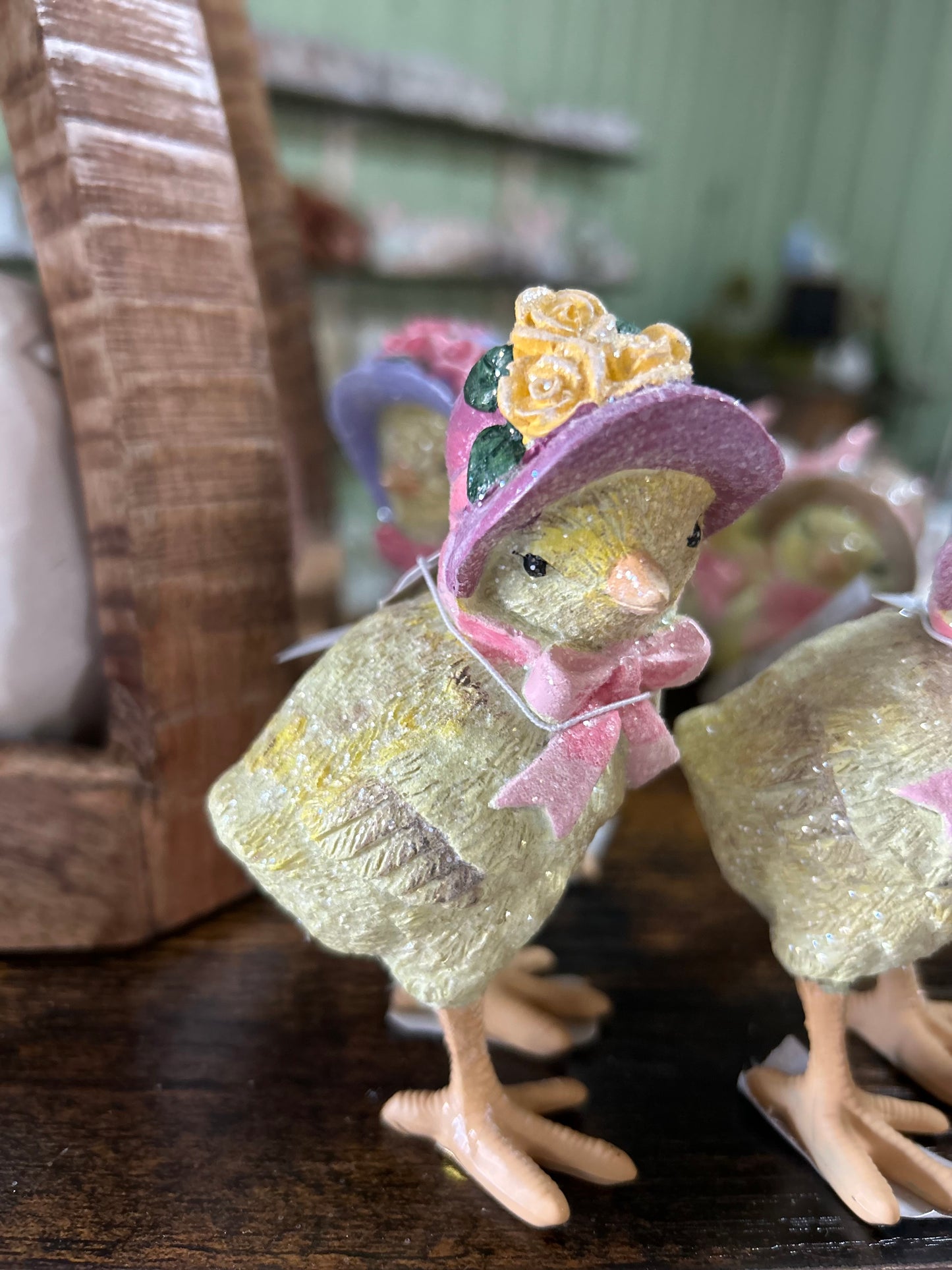 Chick with bonnet