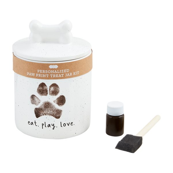 Paw print treat jar
