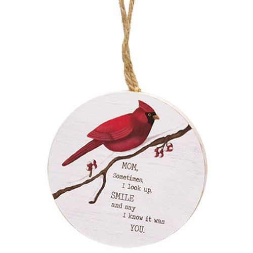 Cardinal “mom” ornament