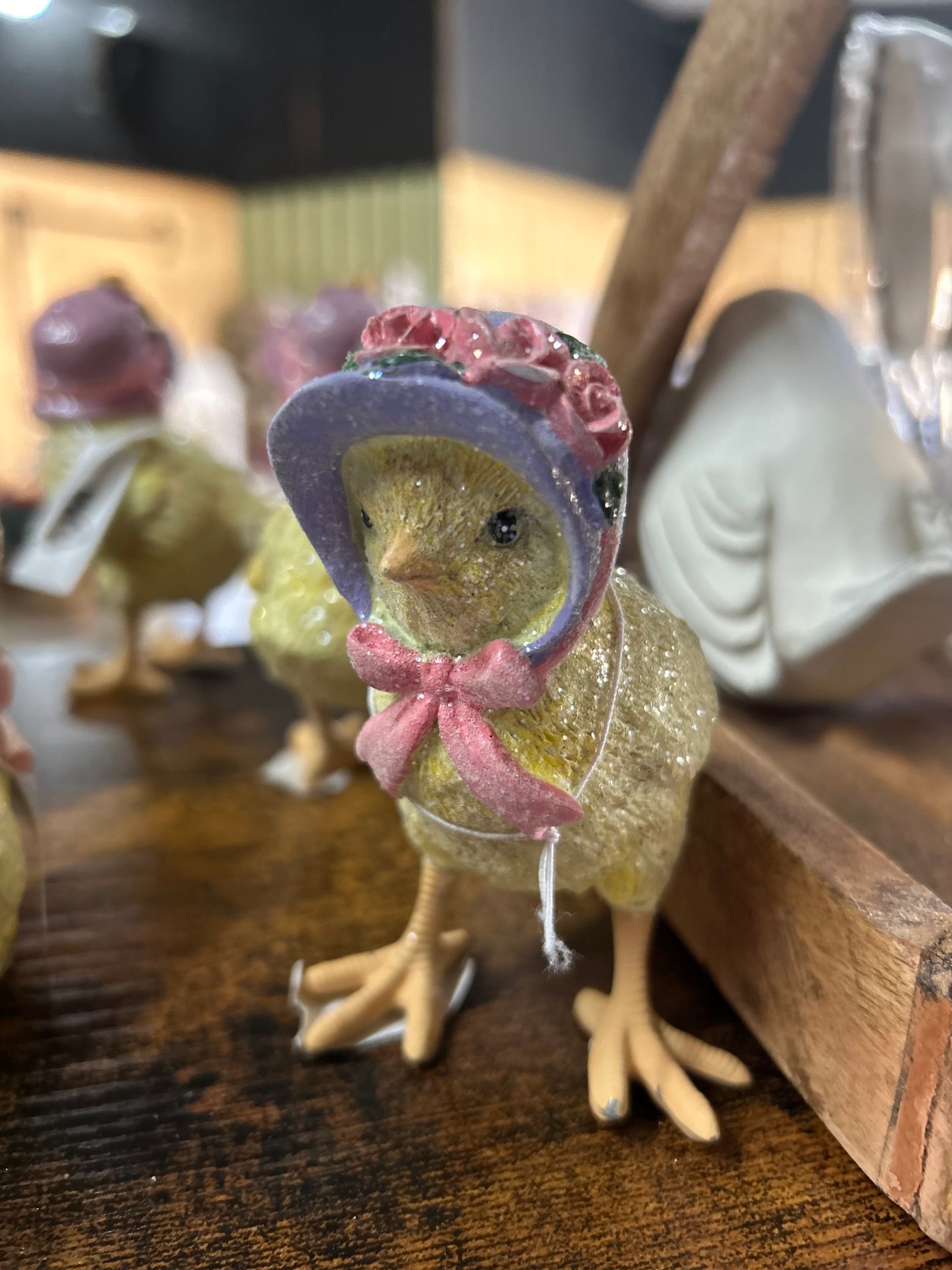 Chick with bonnet
