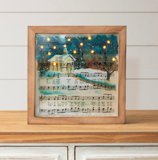 LED SNOWY SHADOW BOX - SILENT NIGHT