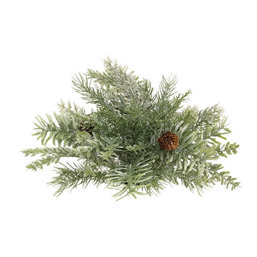 Silver Hemlock Half Sphere, 9"