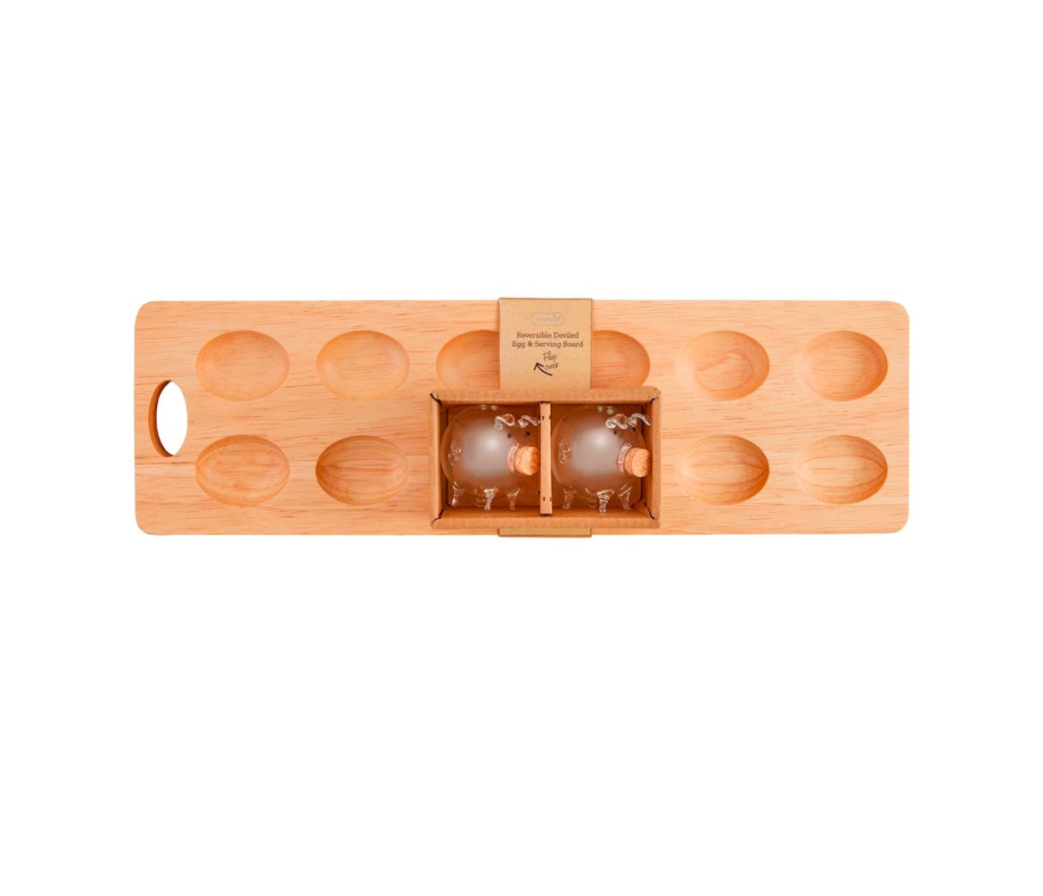 REVERSIBLE DEVILED EGG & SERVING BOARD MUD PIE