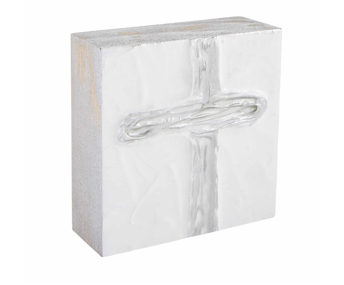 Silver cross sitter mud pie