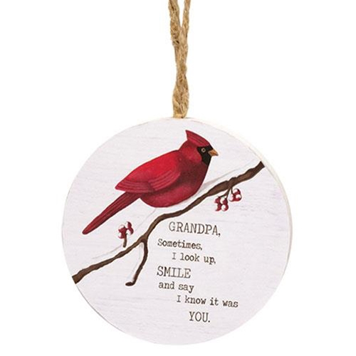 Cardinal “grandpa” ornament