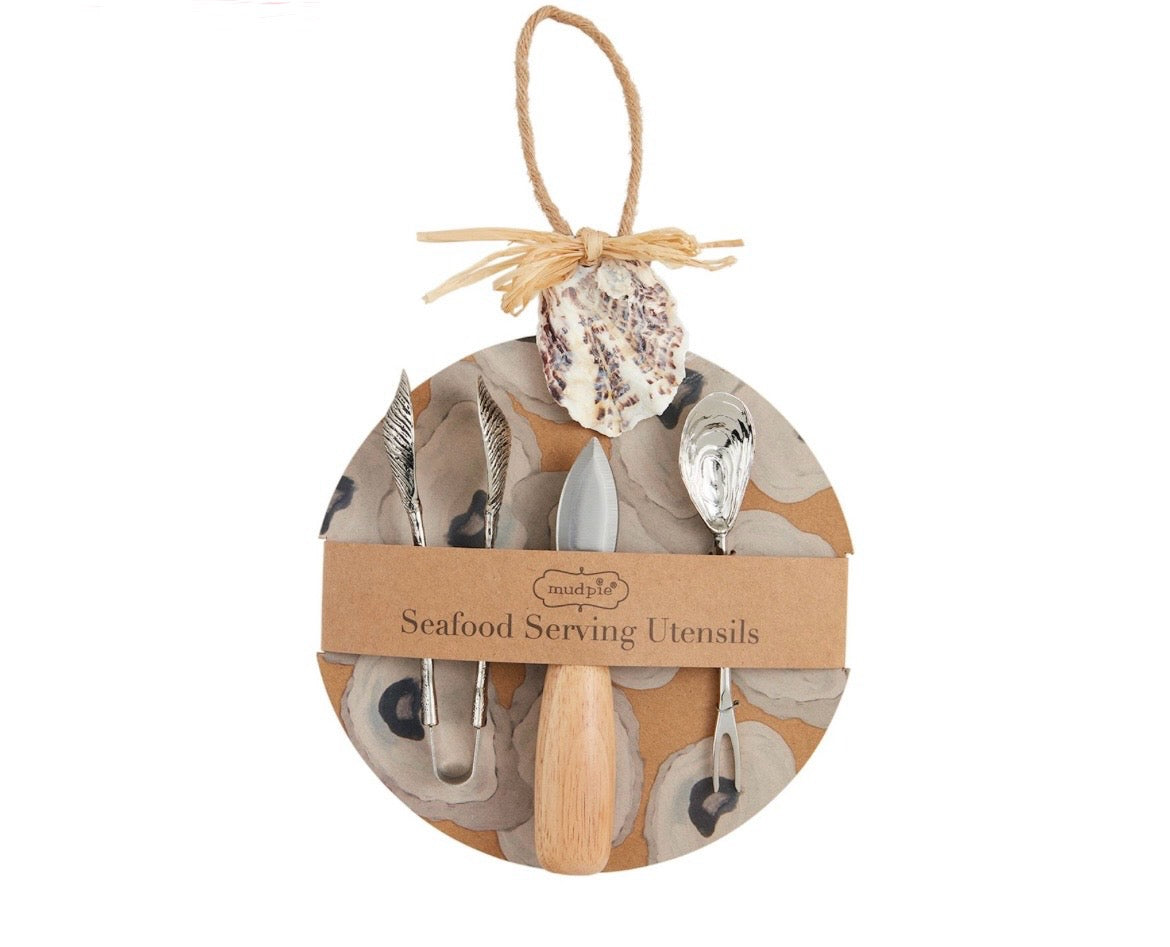 Mud pie seafood serving utensil set