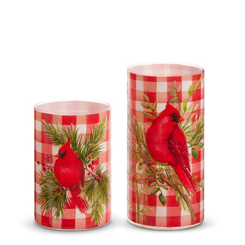 GINGHAM CARDINAL ON BRANCH CONTAINERS ASST.