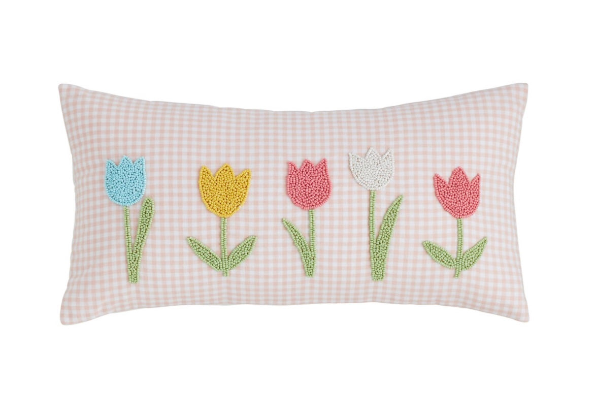 Mud pie tulip pillow